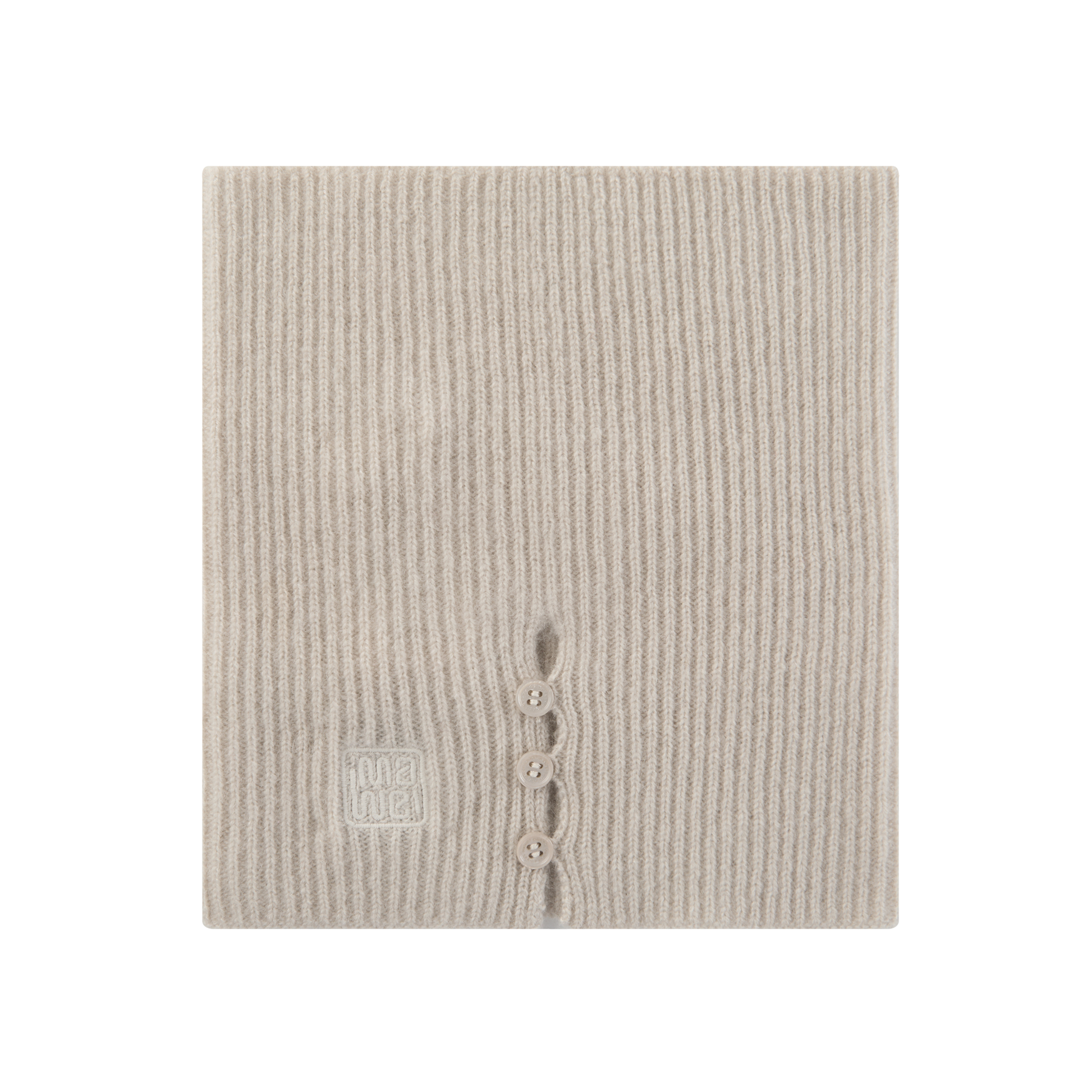 MA61 Cashmere Buff with Buttons by Mawei, off white, flat lay.