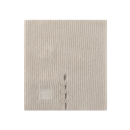 MA61 Cashmere Buff with Buttons by Mawei, off white, flat lay.