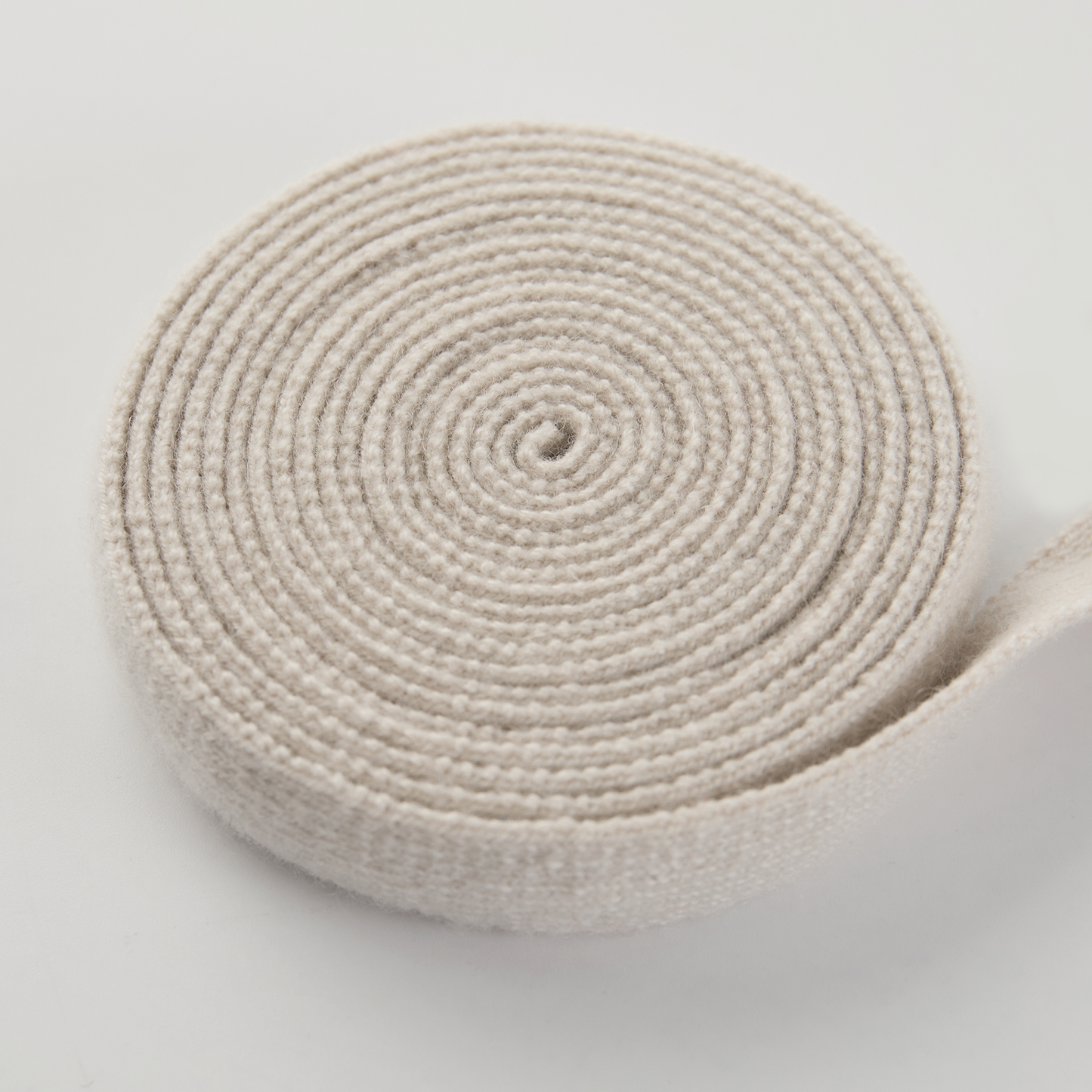 MA91 Cashmere Ribbon by Mawei, off white, flat lay, roll.