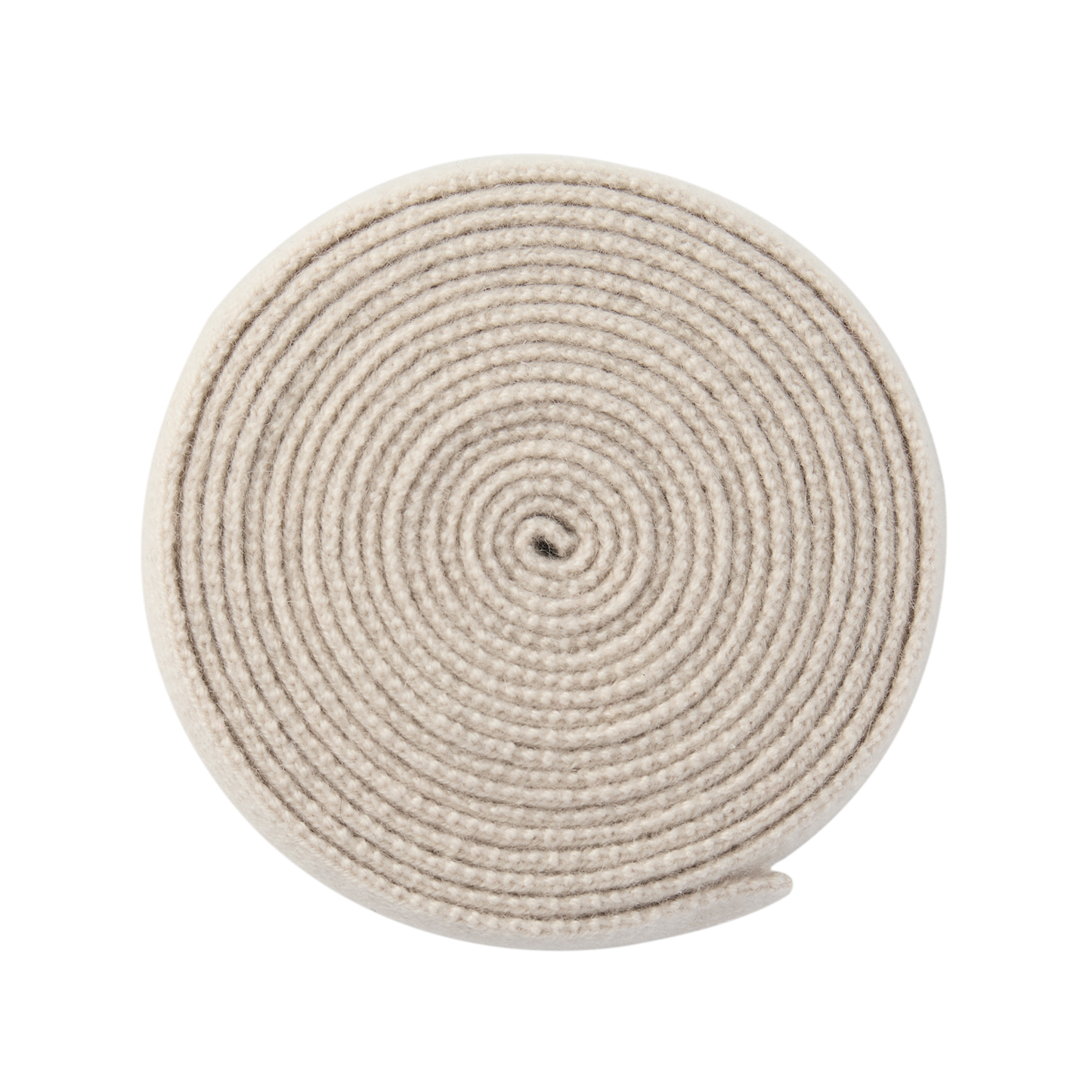 MA91 Cashmere Ribbon by Mawei, off white, flat lay, roll.