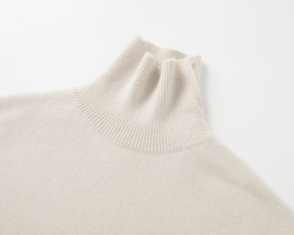MA53 CASHMERE SHORT SLEEVE TURTLENECK OVERSIZE