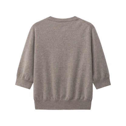 MA03 CASHMERE SHORT SLEEVE CREWNECK SWEATER
