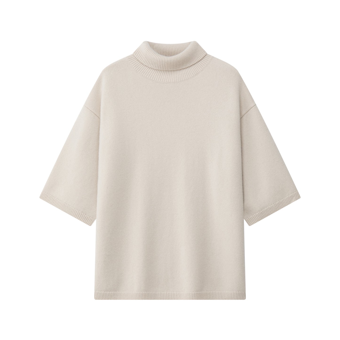 MA53 CASHMERE SHORT SLEEVE TURTLENECK OVERSIZE