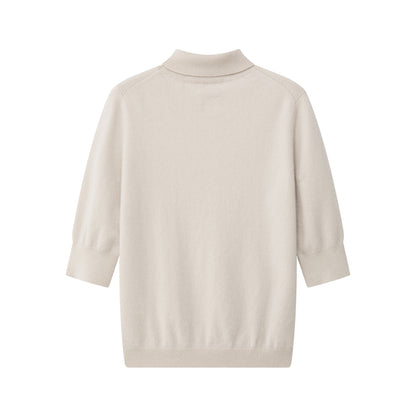 MA14 SHORT SLEEVE TURTLENECK CASHMERE SWEATER