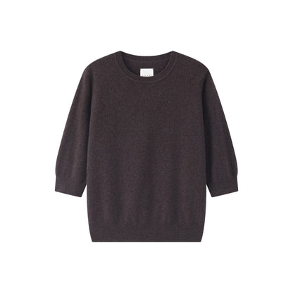 MA07 OVERSIZED CASHMERE SHORT SLEEVE SWEATER