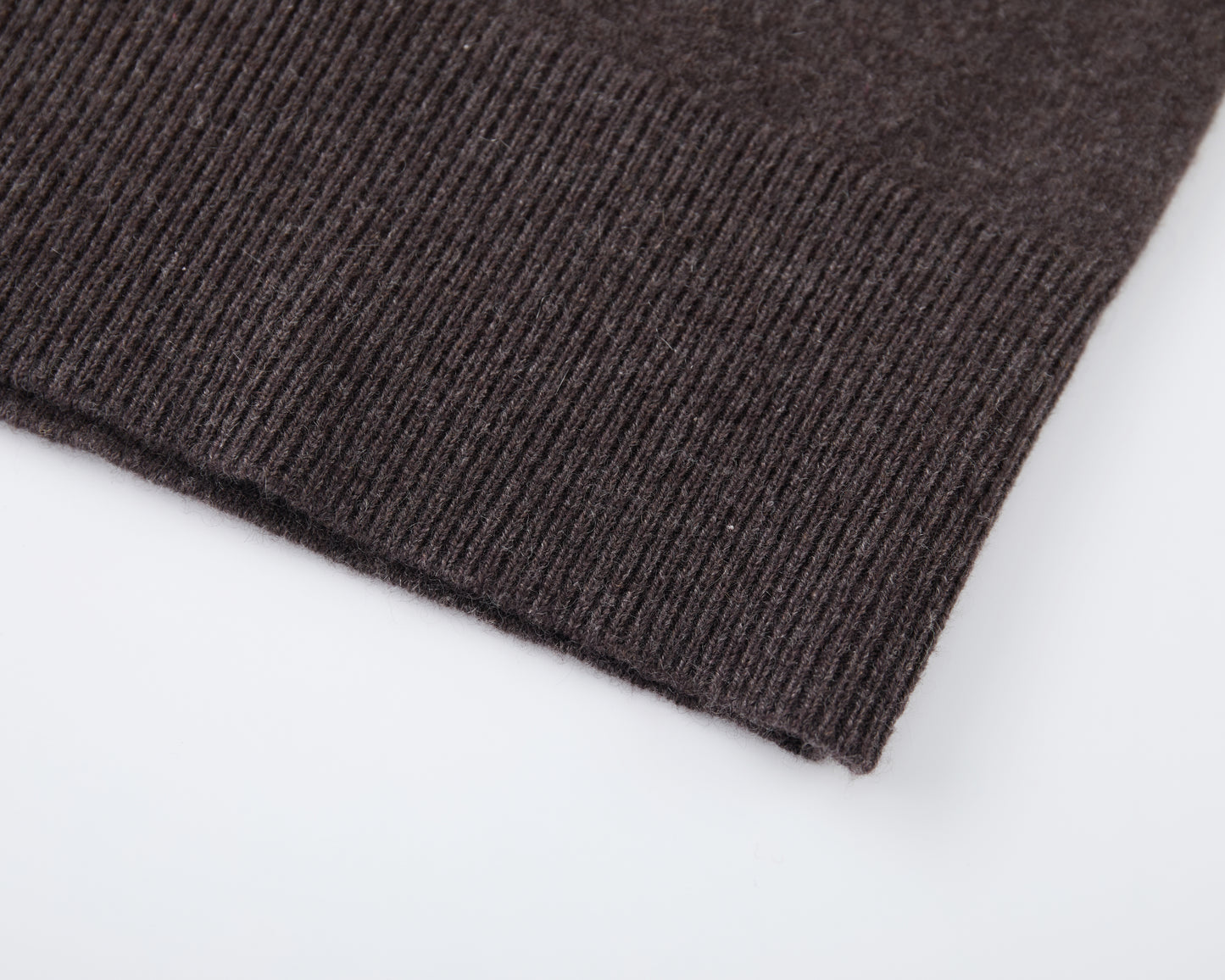 MA08 Oversized Cashmere  V-neck  Sweater by Mawei, brown, hem rib details