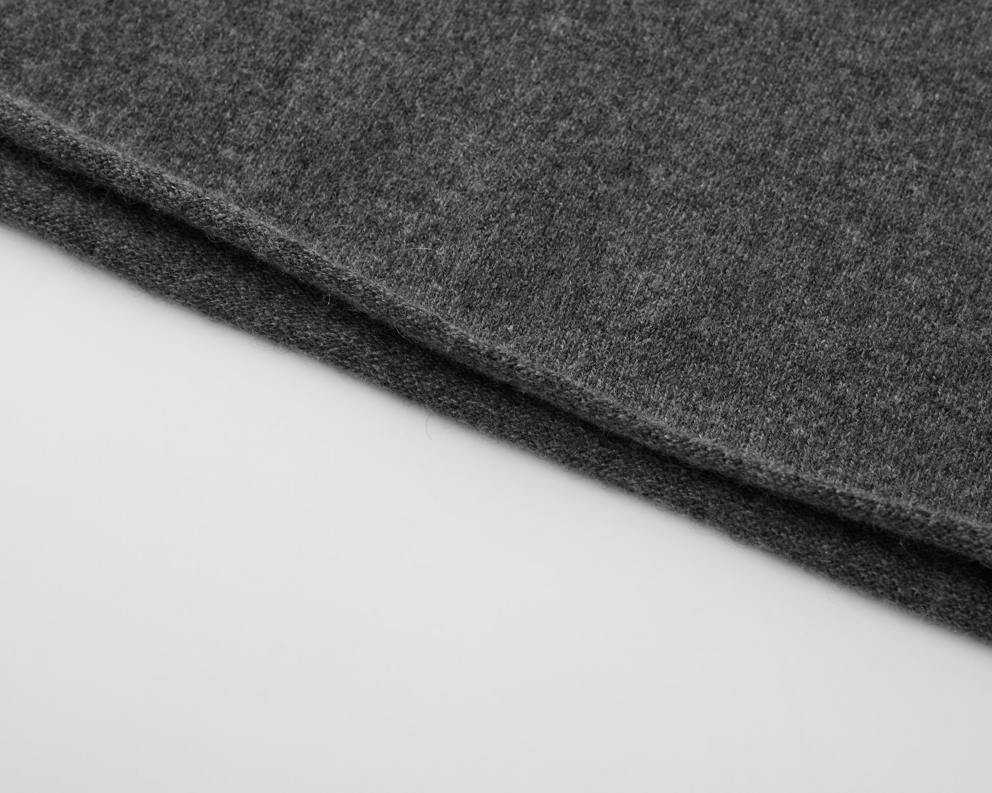 MA33 Cashmere Midi Skirt with pockets by Mawei, grey, edge close-up