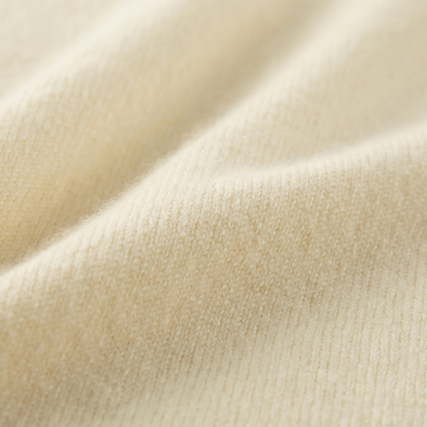 MA01 Cashmere Sleeveless Crewneck Sweater by Mawei, yellow cream, fabric texture close up