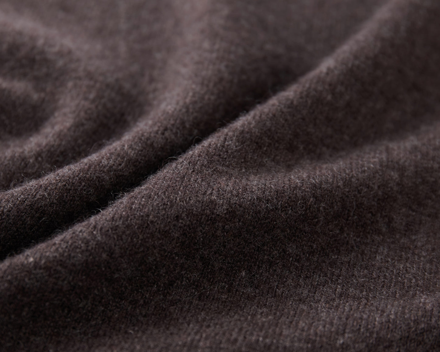 MA07 Short Sleeve Oversized Cashmere  Crewneck  Sweater by Mawei, brown,  fabric texture close up.