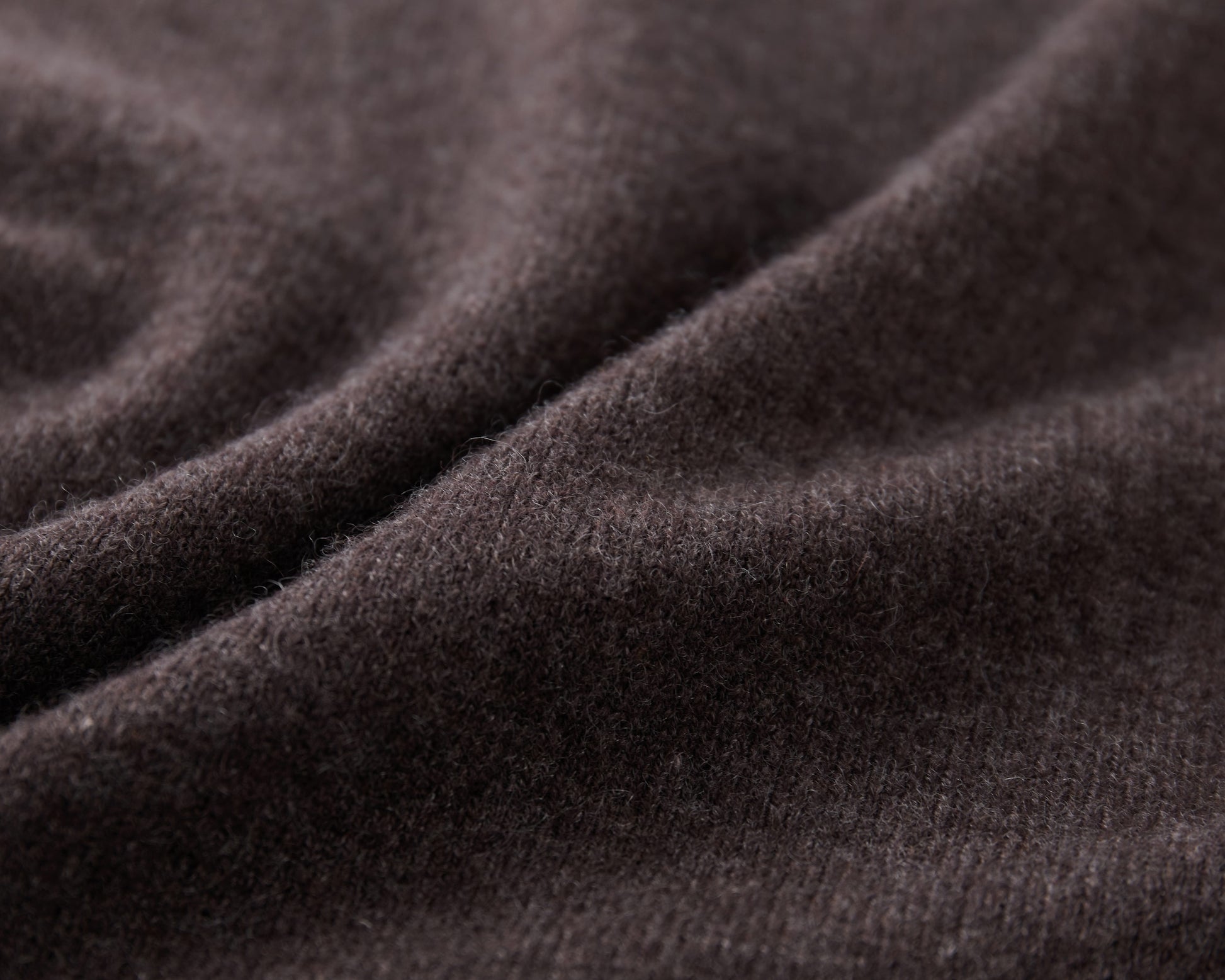 MA07 Short Sleeve Oversized Cashmere  Crewneck  Sweater by Mawei, brown,  fabric texture close up.