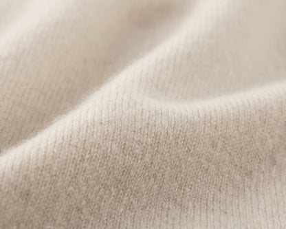 MA07 Short Sleeve Oversized Cashmere  Crewneck  Sweater by Mawei, offwhite,  fabric texture close up.