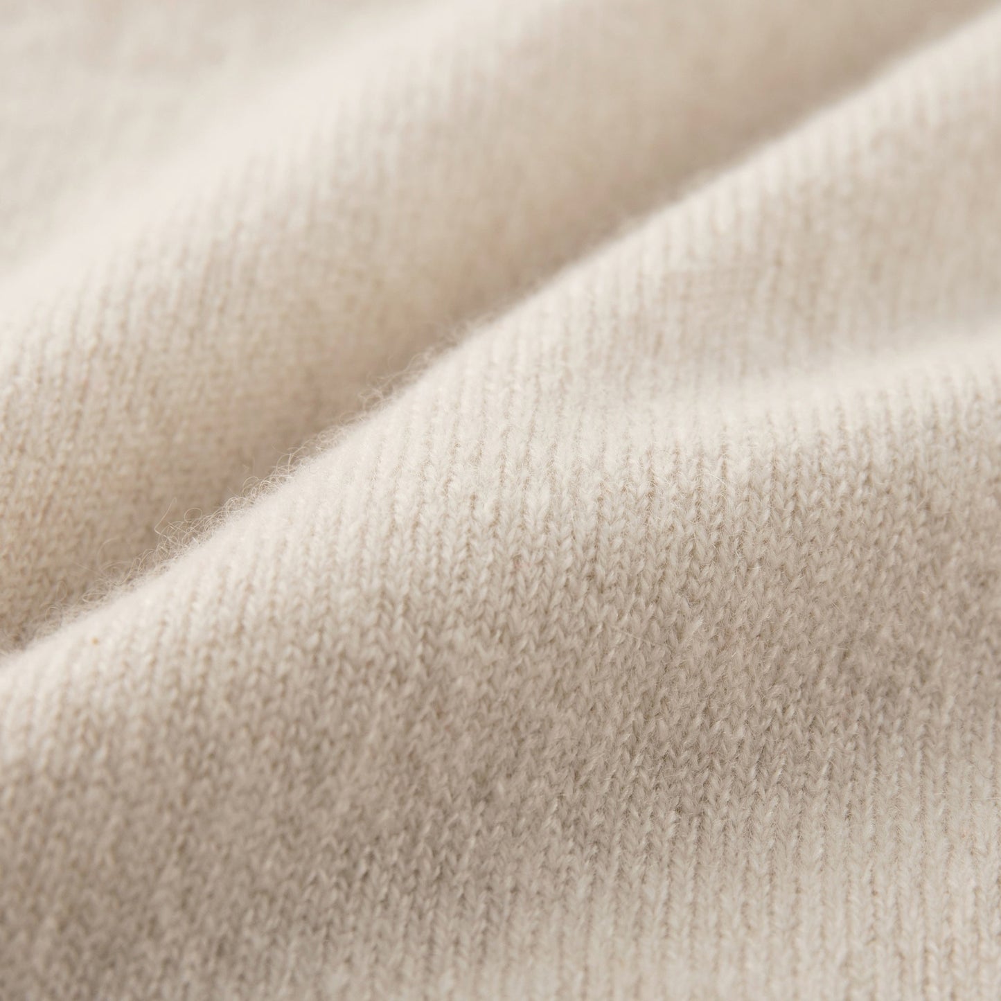 MA08 Oversized Cashmere  V-neck  Sweater by Mawei, off white, fabric texture close up