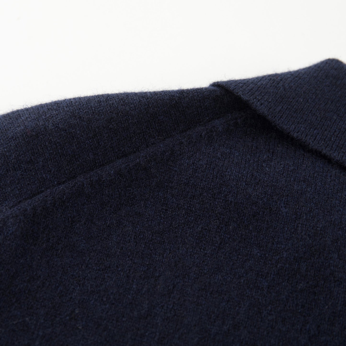 MA09 Cashmere Short Sleeve Polo Sweater by Mawei, red, shoulder knitting details,  back view.