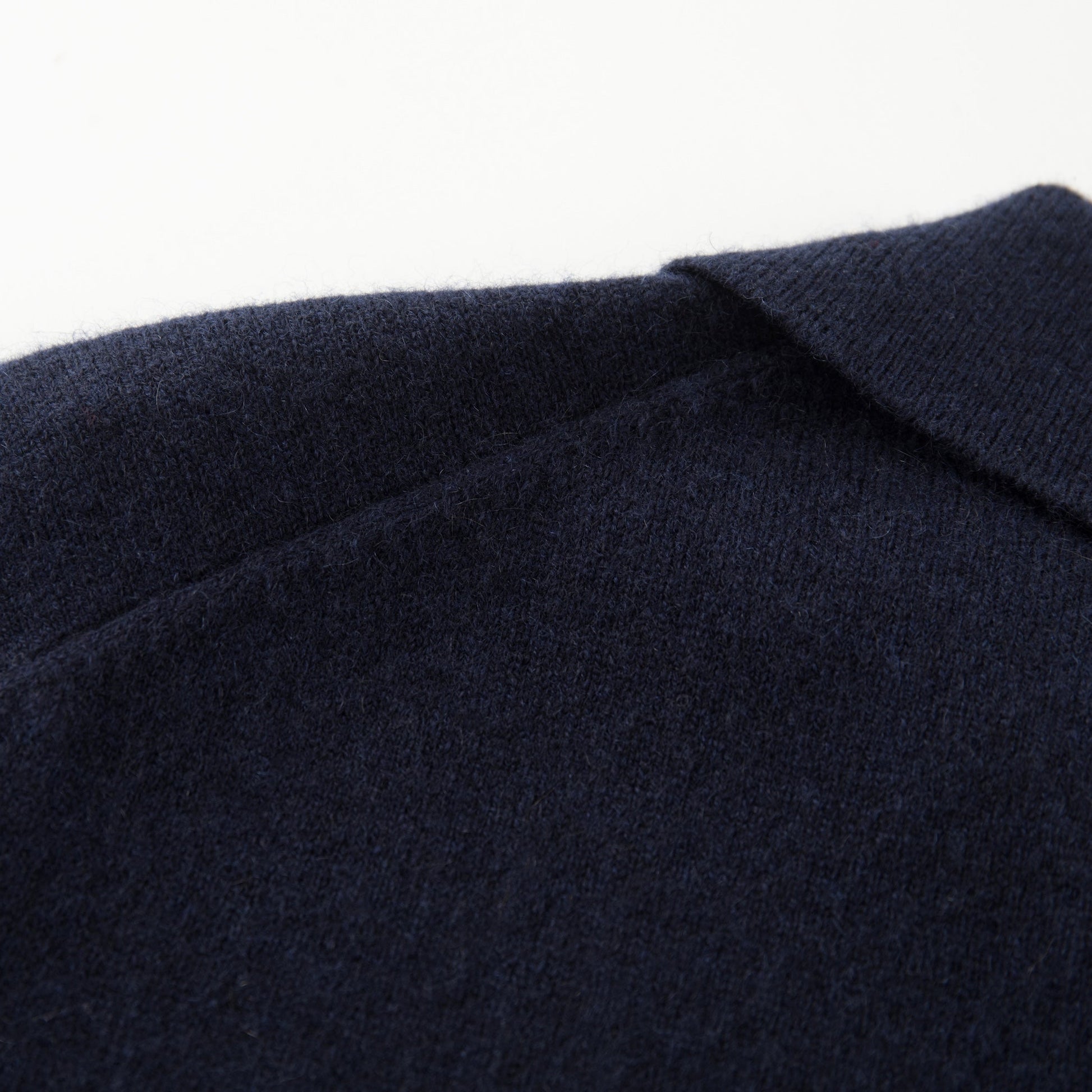 MA09 Cashmere Short Sleeve Polo Sweater by Mawei, red, shoulder knitting details,  back view.