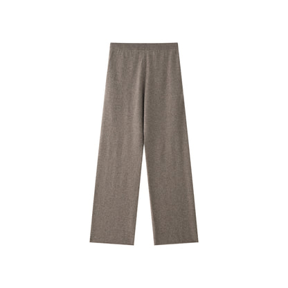MA44 Cashmere Trousers with pockets by Mawei, grey-brown, flat lay, back view, close up 