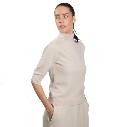 MA14 SHORT SLEEVE TURTLENECK CASHMERE SWEATER