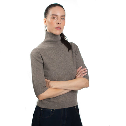 MA14 SHORT SLEEVE TURTLENECK CASHMERE SWEATER