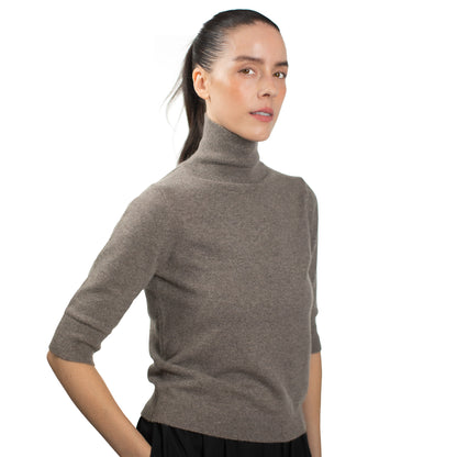 MA14 SHORT SLEEVE TURTLENECK CASHMERE SWEATER