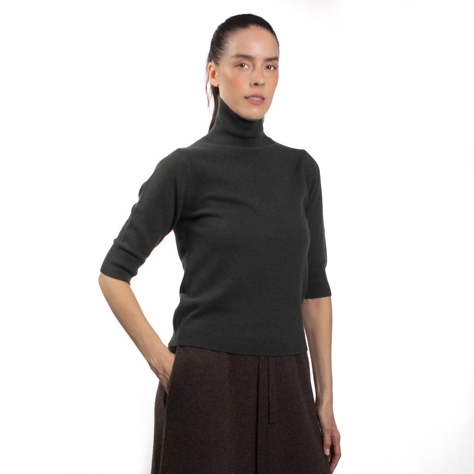 MA14 SHORT SLEEVE TURTLENECK CASHMERE SWEATER