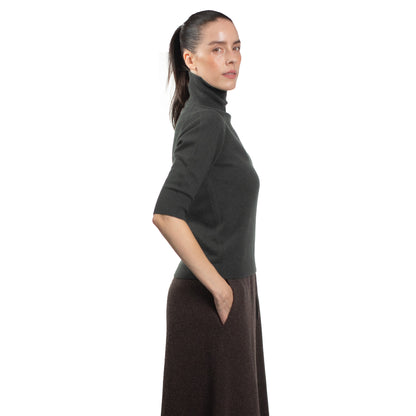 MA14 SHORT SLEEVE TURTLENECK CASHMERE SWEATER