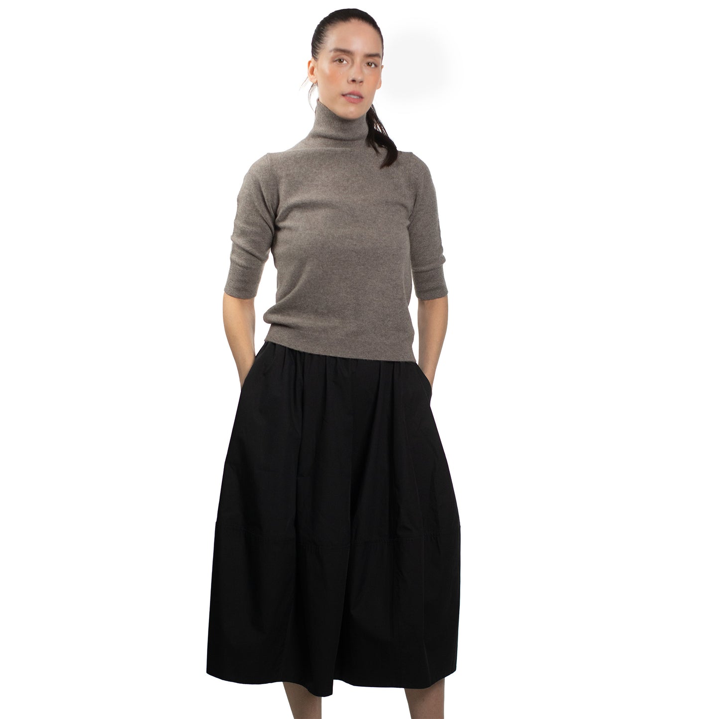 MA14 SHORT SLEEVE TURTLENECK CASHMERE SWEATER