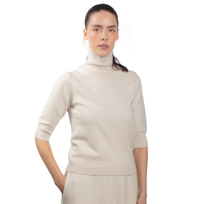 MA14 SHORT SLEEVE TURTLENECK CASHMERE SWEATER