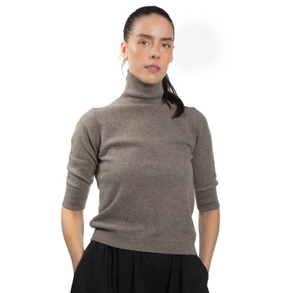 MA14 SHORT SLEEVE TURTLENECK CASHMERE SWEATER