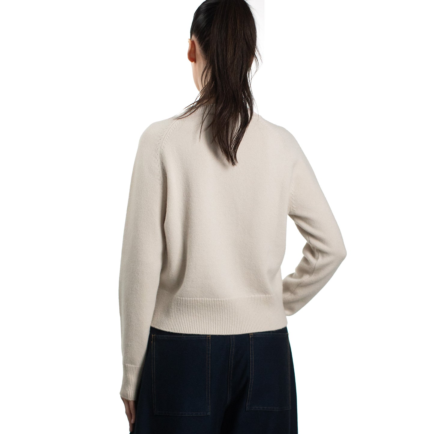 MA50 CASHMERE SADDLE SLEEVE SWEATER