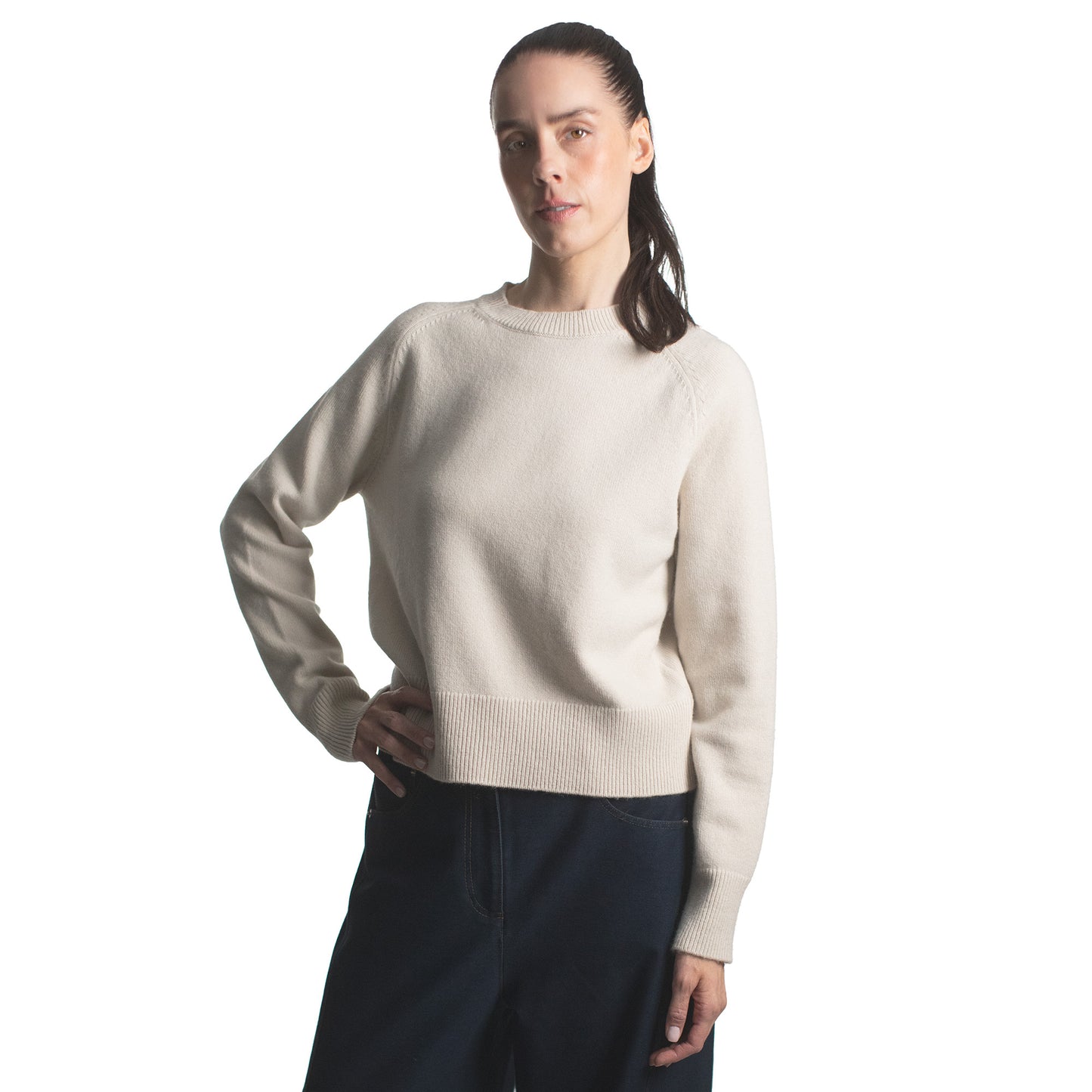 MA50 CASHMERE SADDLE SLEEVE SWEATER