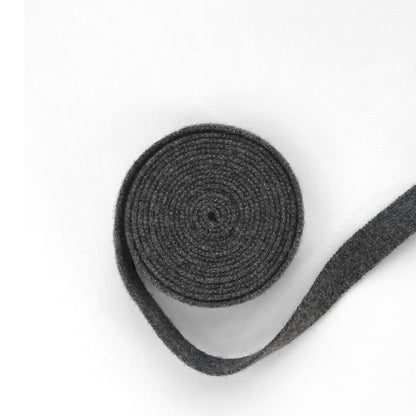 MA91 Cashmere Ribbon by Mawei, grey, belt, hair string, hair band, flat lay, roll.