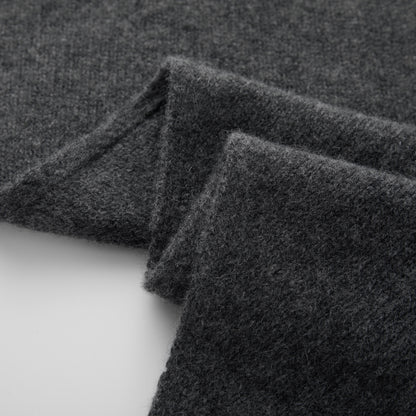 MA81 Cashmere Triangular Scarf by Mawei, grey, close-up.